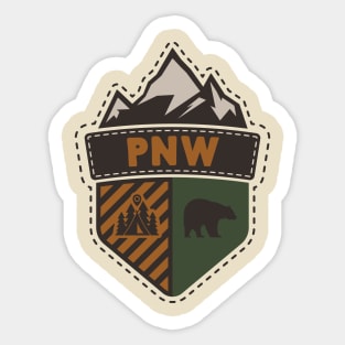 PNW Adventure Badge Sticker